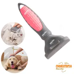 GENERICO - CEPILLO ELIMINA PELO INTERNA EXTERNO PERRO-GATO-ROSA T-M