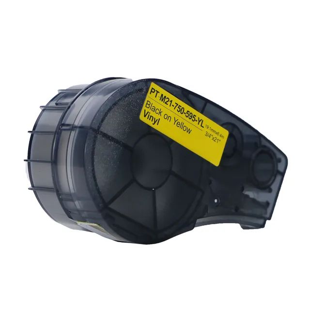 CINTA BRADY COMPATIBLE PT-M21-750-595-YL 19-1MM NEGRO SOBRE AMARILLO
