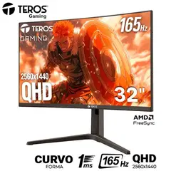 Monitor Curvo Gaming TEROS TE-3214G QHD VA 165 Hz 1 ms FREESYNC