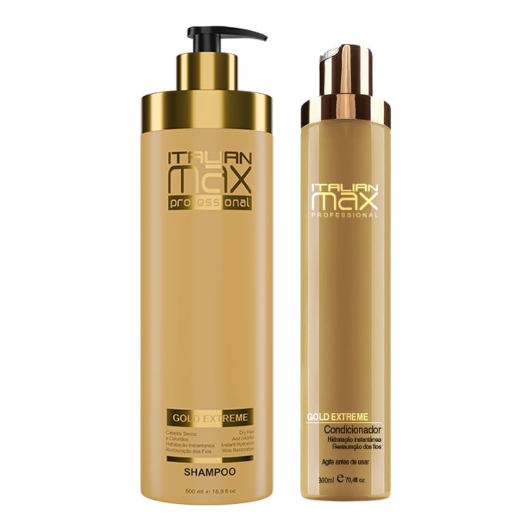 ITALIAN MAX - Pack Gold Extreme Shampoo 500ml + Acondicionador 300ml