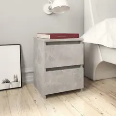 GENERICO - Velador Moderno Cori 2 Cajones Gris R&R MUEBLES