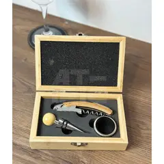 ATIPIC - Set de Vino Bambú 3 piezas