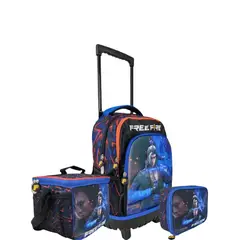 GENERICO - PackPack de Maleta+lonchera+cartuchera Free Fire