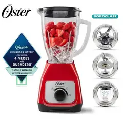 OSTER - Licuadora con vaso de vidrio y control de perilla BLSTKAGRRD
