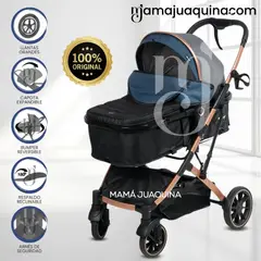 KIDS - Coche Moisés Travel System «BREYELL» de Lujo Blue