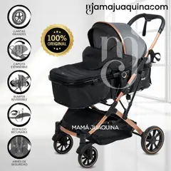 KIDS - Coche Moisés Travel System «BREYELL» de Lujo Black