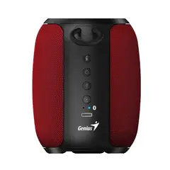 GENIUS - PARLANTE SP-915 BLUETOOTH 5W 6H MIC AI COPILOT RGB NEGRO ROJO