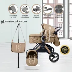 KIDS - Coche Moisés de Lujo «NAPOLY PRO» Edición Limitada Beige