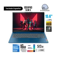 LENOVO - LAPTOP IDEAPAD SLIM 3 15.6" FHD Intel® Core™ i5-12450H 512GB SSD 15IAH8 - 83ER001DLM