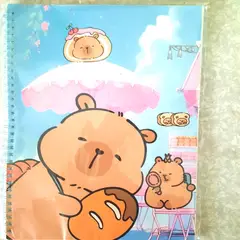 GENERICO - Cuaderno Capibara - A4 - Anillado Cuadriculado Paquete X 6