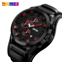 SKMEI - Reloj 9165 Negro Correa de cuero
