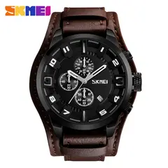 SKMEI - Reloj 9165 Marron Correa de cuero