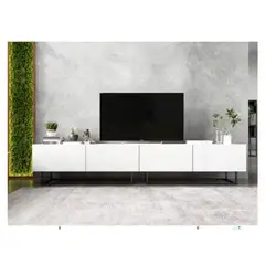 GENERICO - Mesa de TV Moderna Tupac Blanco R&R MUEBLES
