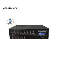 BATBLACK - Amplificador de audio 120W 4 canales de micrófono USB/FM/AUX/BLUETOOTH
