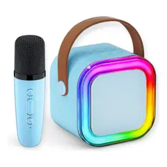GENERICO - PARLANTE KARAOKE BLUETOOTH C MICROFONO INALAMBRICO RGB LUCES PORTATIL