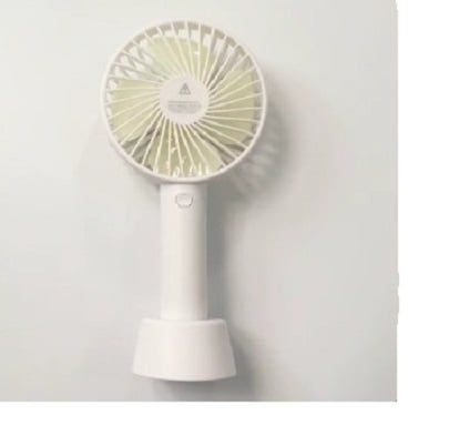 Mini ventilador de mano eléctrico recargable Blanco