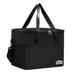 KELLER - Lonchera Térmica para Comida Alimentos con Correa Ajustable Negro R24