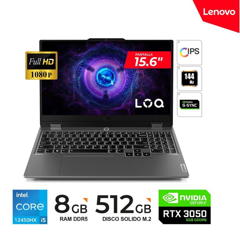 NOTEBOOK LOQ 15IAX9 83GS006WLM 16 FHD IPS FREEDOS LUNA GREY