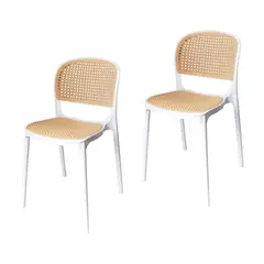 ARKIMUEBLES - Silla de polipropileno modelo Ariana blanco - set x 2 sillas