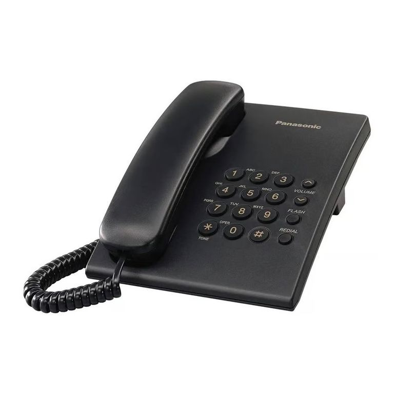 TELÉFONO FIJO ALÁMBRICO NEGRO KX-TS500LXB