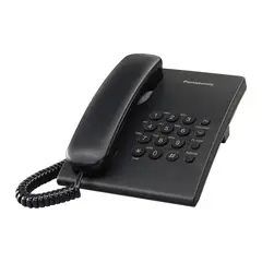 PANASONIC - TELÉFONO FIJO ALÁMBRICO NEGRO KX-TS500LXB