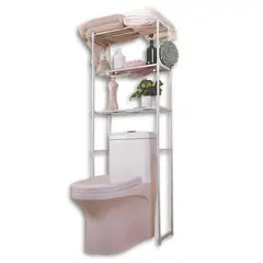 GENERICO - Estante Organizador Multiusos para Lavadora Baño 3 Niveles 150x54x24cm