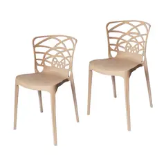 ARKIMUEBLES - Silla de polipropileno modelo Charlize arena - set x 2 sillas