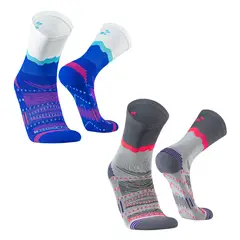 SILVERA NANOTECH - Medias de compresión running ciclismo gym 2 pack