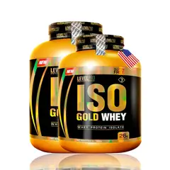 LEVEL PRO - Proteína Iso Gold Whey de 3kg Chocolate Pack X2