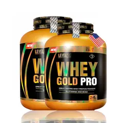 LEVEL PRO - Whey Gold Pro 3kg Chocolate Pack X2