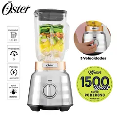 OSTER - Licuadora Reversible BLSTPBRGR de 2 caballos 1500w.