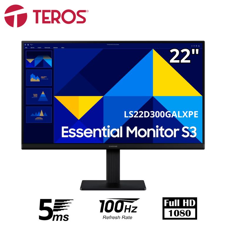 Monitor plano Essential Monitor S3 22 FHD IPS 100Hz