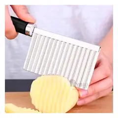 RYBIU IMPORT - Pack3 Cuchillo Practico de Ondas Plateado Y+Papel de Regalo