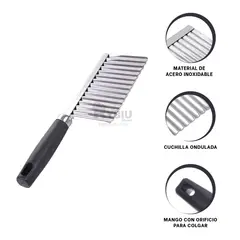 RYBIU IMPORT - Pack3 Utensilio Ligero Cortar en Plateado Y+Ligas de Regalo