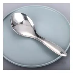 RYBIU IMPORT - Pack3 Cucharon Semi Hondo Acero Versatil en Color Plateado