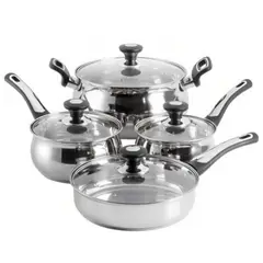 OSTER - Juego de Ollas Raffaelli 8pzas Acero Inoxidable 129994 08