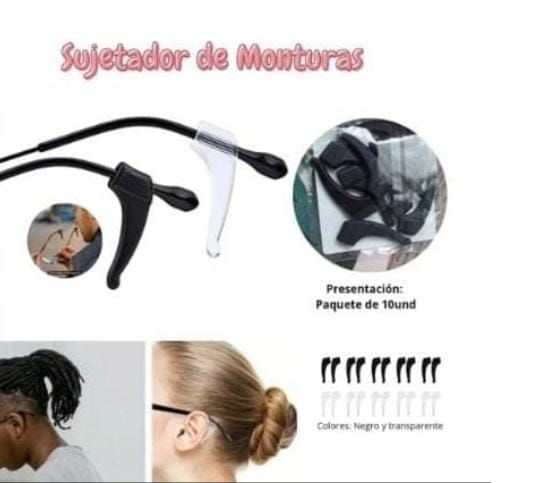Blister de 10 Sujetador soporte de gafas anticaidas