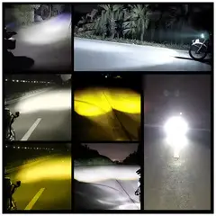 JETION - Faro led 3 Lupas Doble Color Auto Moto 1pcs