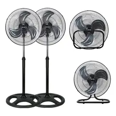 BELESSI - Set x2 Ventiladores 3 en 1 Industrial 18", 90W, 3 Velocidades