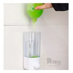 GENERICO - Pack2 Dispensador de Jabon Liquido Pared 450ml en Blanco