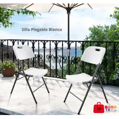 GENERICO - SILLA PLEGABLE BLANCO