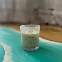 IMJOY YOGA HOME - Vela de soya ecológica - aroma a risas y mango
