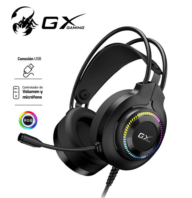 AUDIFONO CMICROF HS-GX580U 50MM RGB BLAC