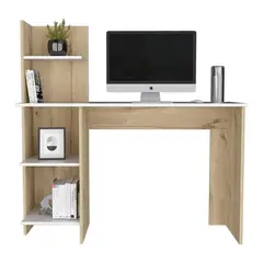 GENERICO - Escritorio con Librero Minimalista Duna-Blanco 1.20 m