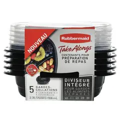 RUBBERMAID - 5 Recipientes para Alimentos 556ml 2077539