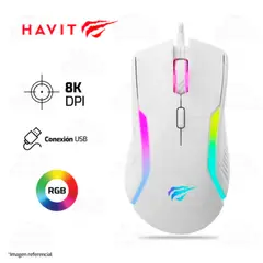 HAVIT - MOUSE GAMING MS1033 BLANCO RGB
