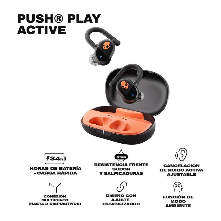 Audífonos Bluetooth Deportivo Push Play Active