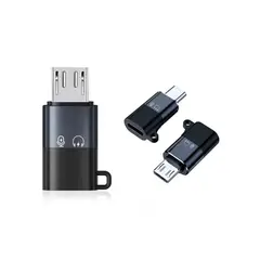 OEM - Adaptador Tipo C a Micro USB V8 para Carga rápida, micrófono o audio