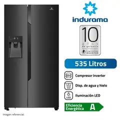 INDURAMA - Refrigerador Side by Side No Frost de 535L con Dispensador - RI-799DHN