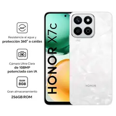 HONOR - Celular Libre X7c 8GB Ram +256GB Blanco Lunar